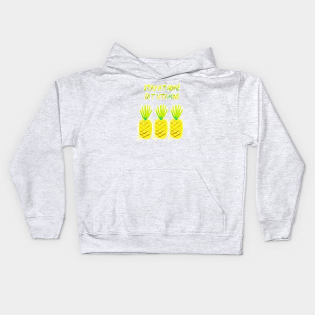 Stay at home Kids Hoodie by AgniArt